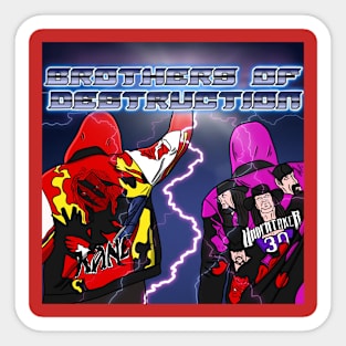 Brothers Of Destruction Podcast Tee Sticker